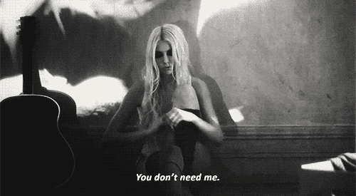 Breaking up and “You don’t need me” GIF.