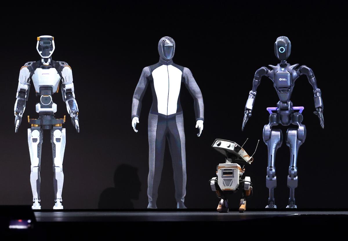 Representative Image Source: A robot appears on stage as Nvidia CEO Jensen Huang delivers a keynote address during the Nvidia GTC AI Conference in California. (Photo by Justin Sullivan/Getty Images)
