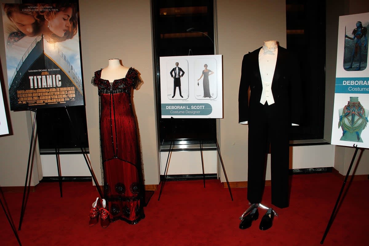 NEW YORK, NY - MAY 23: Kate Winslet's and Leonardo DiCaprio's costumes from the movie 