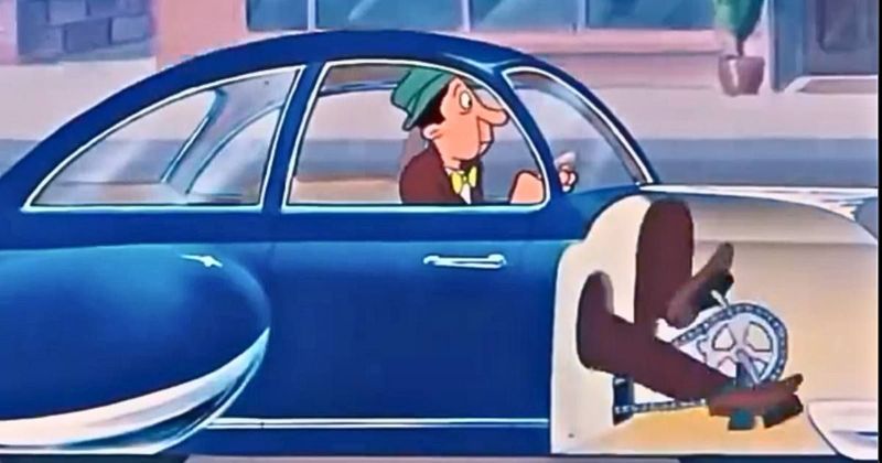 1951 cartoon film envisioning the future of cars is so quirky it has us rolling on the floor laughing