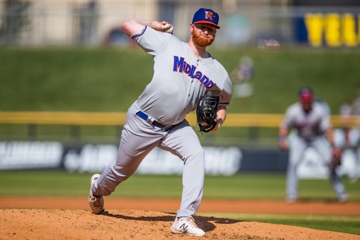 Image Source:  Pitcher Brady Feigl #18 of the Midland RockHounds pitches during the game against the Amarillo Sod Poodles at HODGETOWN Stadium in Amarillo, Texas. (Photo by John E. Moore III/Getty Images)