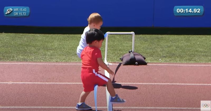 Adorable clips show what would happen if cute babies competed in the Olympics