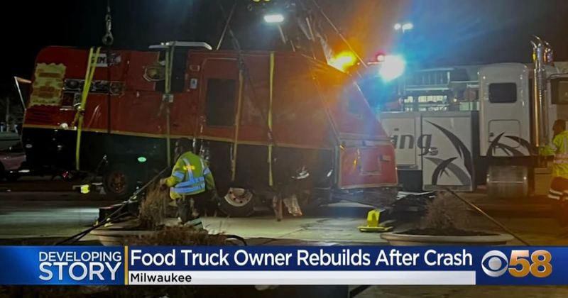 Man 'lost everything' in crash that destroyed his food truck so community stepped up and raised $46k