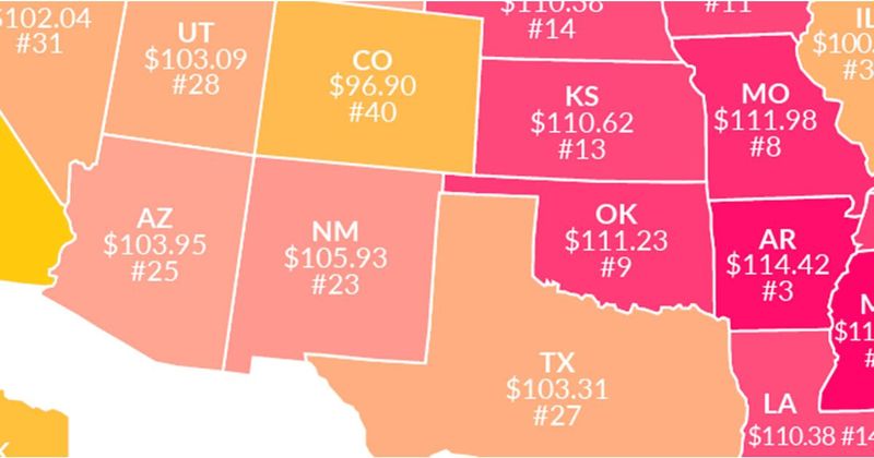 Fascinating map reveals the true value of $100 in each state