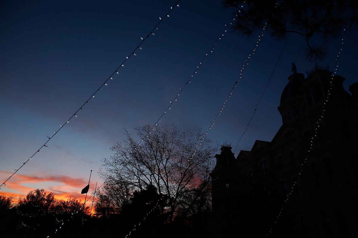 Image Source:  A view of the Presidio County Courthouse as the sunsets on December 25, 2012 in Marfa, Texas. (Photo by Scott Halleran/Getty Images)