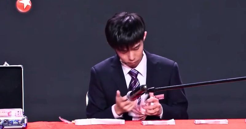 Boy claims he can count money faster than machine in competition. The result leaves judges stunned.