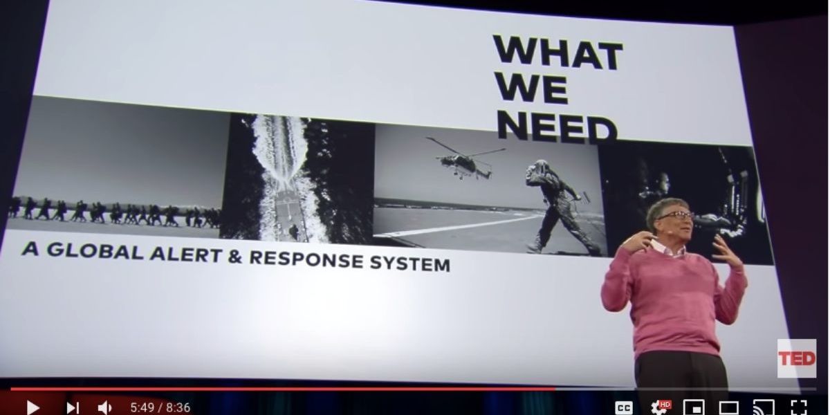 Bill Gates gave a TED Talk in 2015 explaining how we needed to prepare for a pandemic