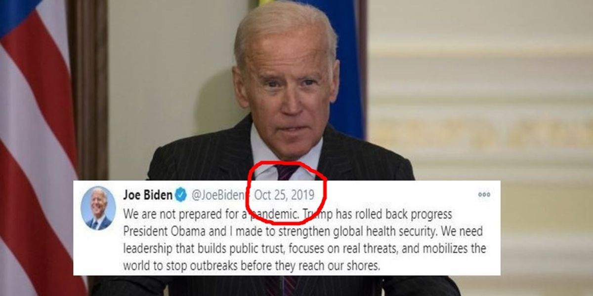 A year ago, Joe Biden warned us about pandemic preparedness. Now, his words are prophetic.
