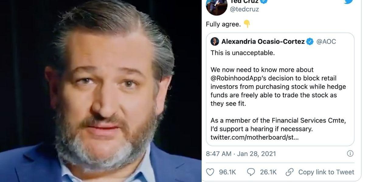 Ted Cruz tried to cozy up to AOC and she responded with a rejection for the history books