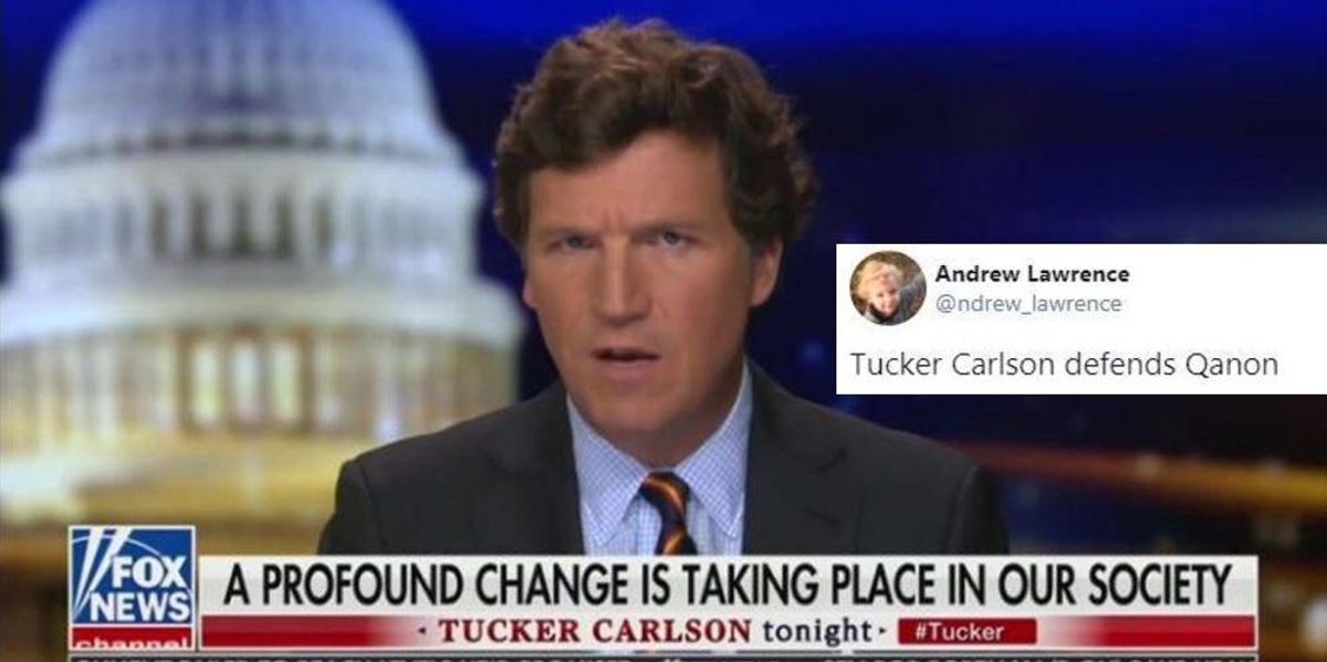 Tucker Carlson warped one of the best defenses of liberty into a gross defense of QAnon