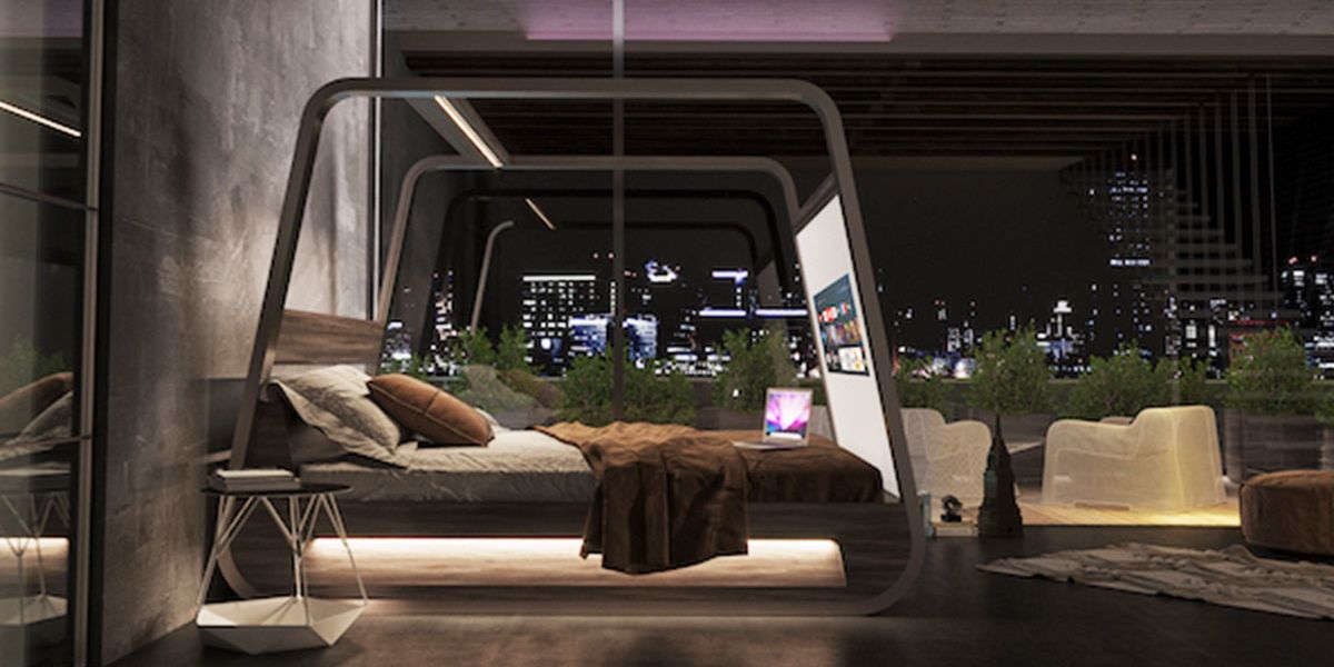 What happens when you combine a smart TV and a bed? You get this amazing hi-tech smart bed.