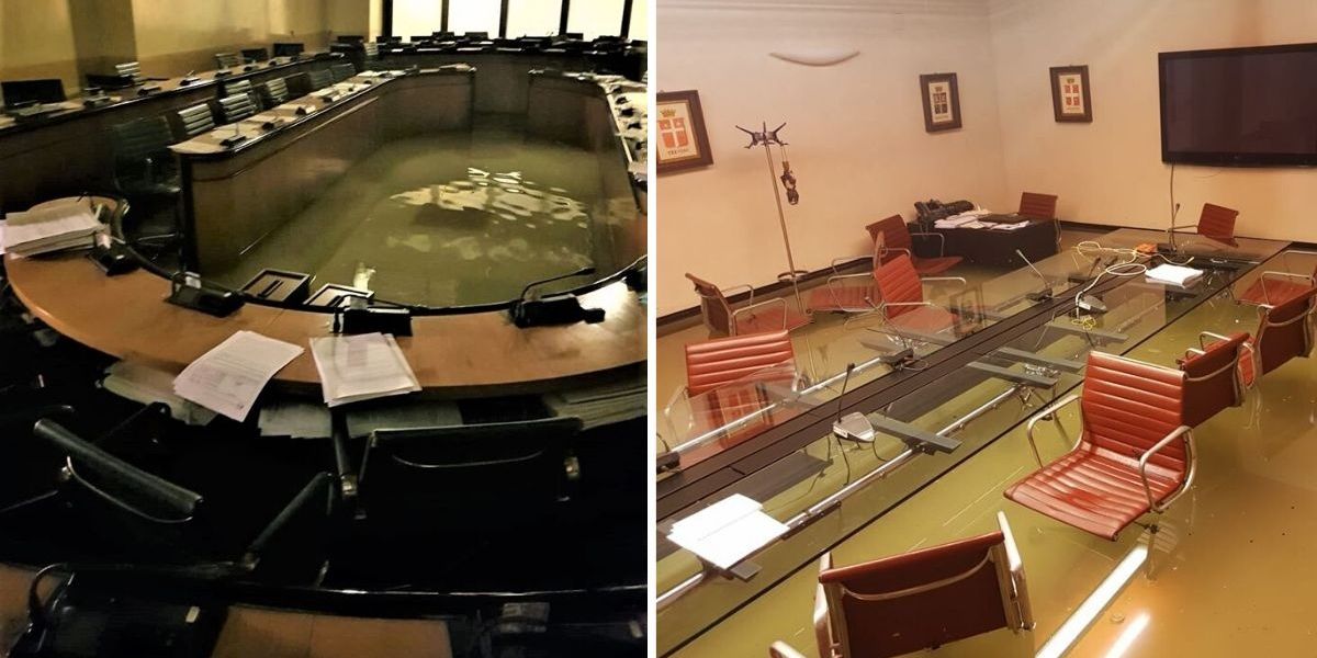 Italian council chamber floods—just after council rejected climate change measures