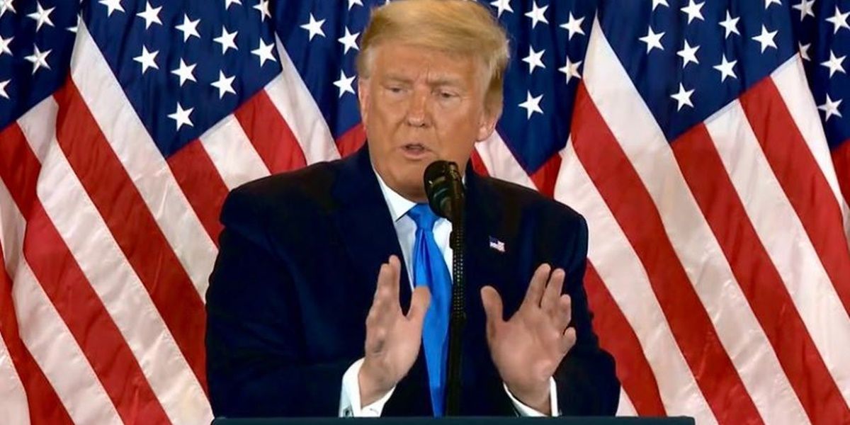 Trump denounced for falsely claiming presidential election victory
