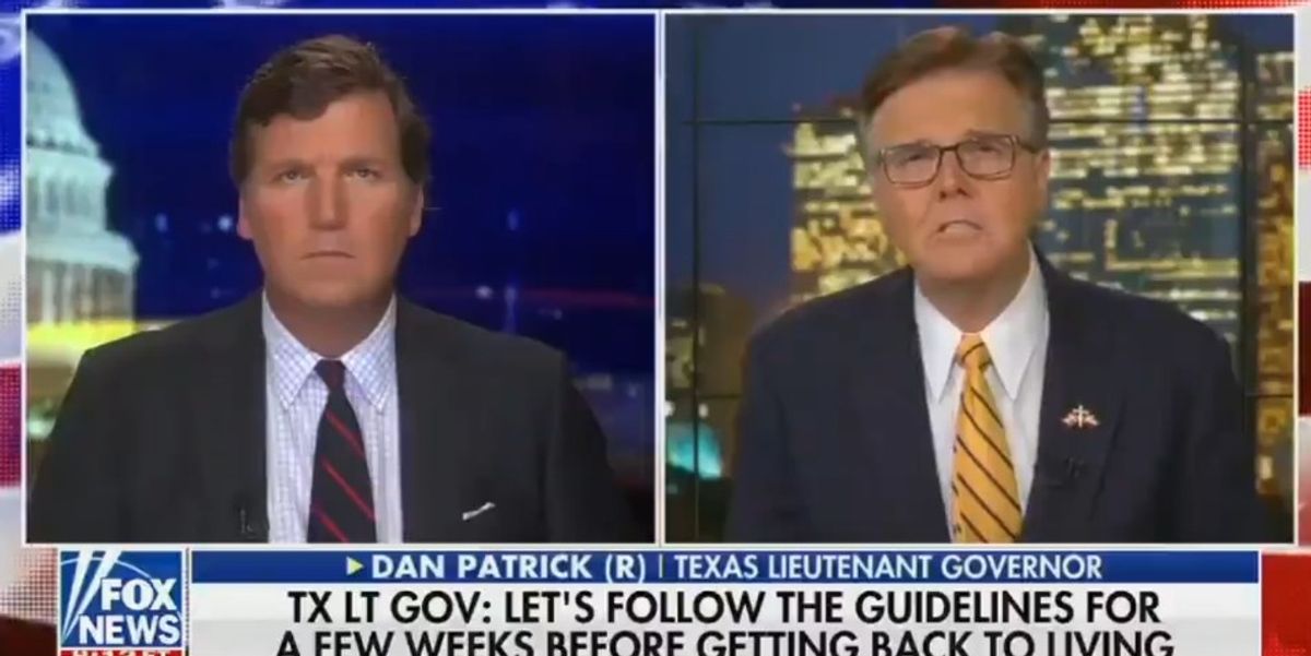 Outrage after Texas Lt. Gov. says seniors willing to risk Coronavirus death to protect economy