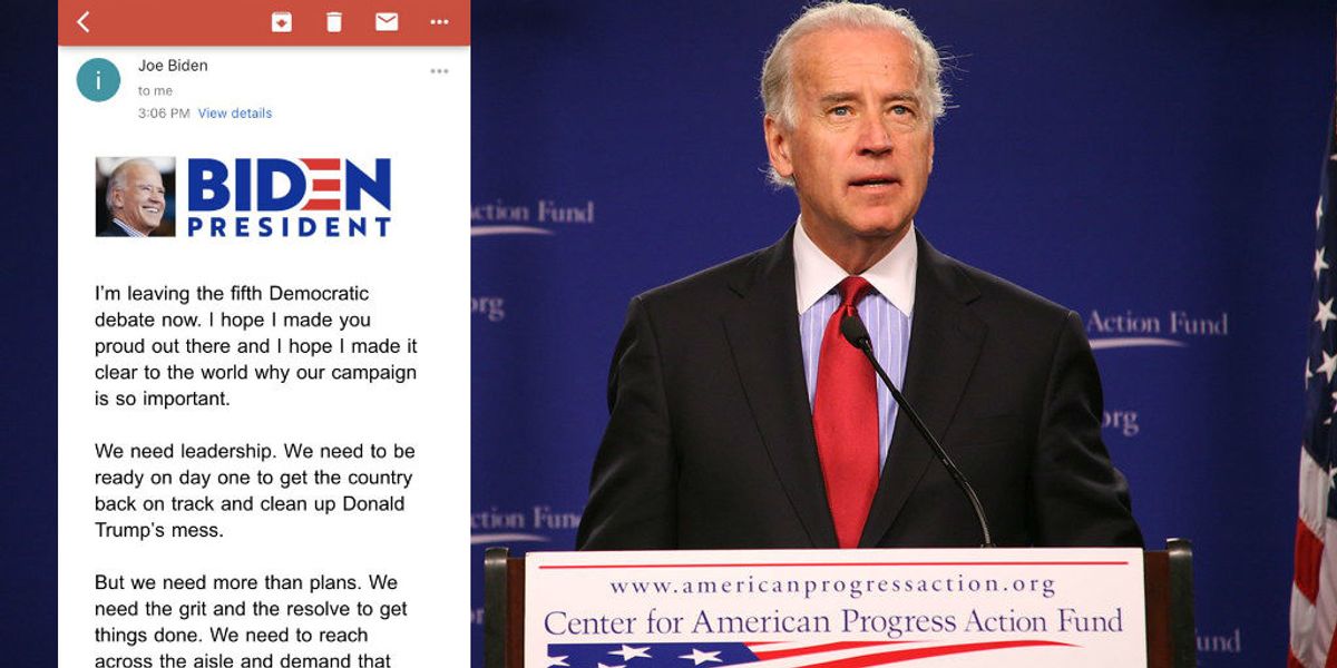 Joe Biden released his debate response hours before the actual debate took place