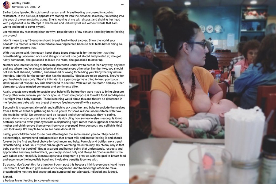 Ashley Kaidel’s Facebook post.