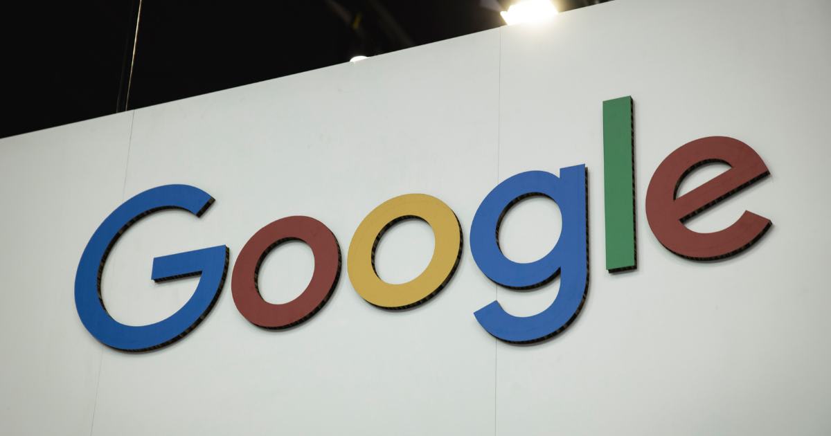 A logo sits illuminated outside the Google booth at ISE 2024 on January 30, 2024 in Barcelona, Spain.(Photo by Cesc Maymo/Getty Images)