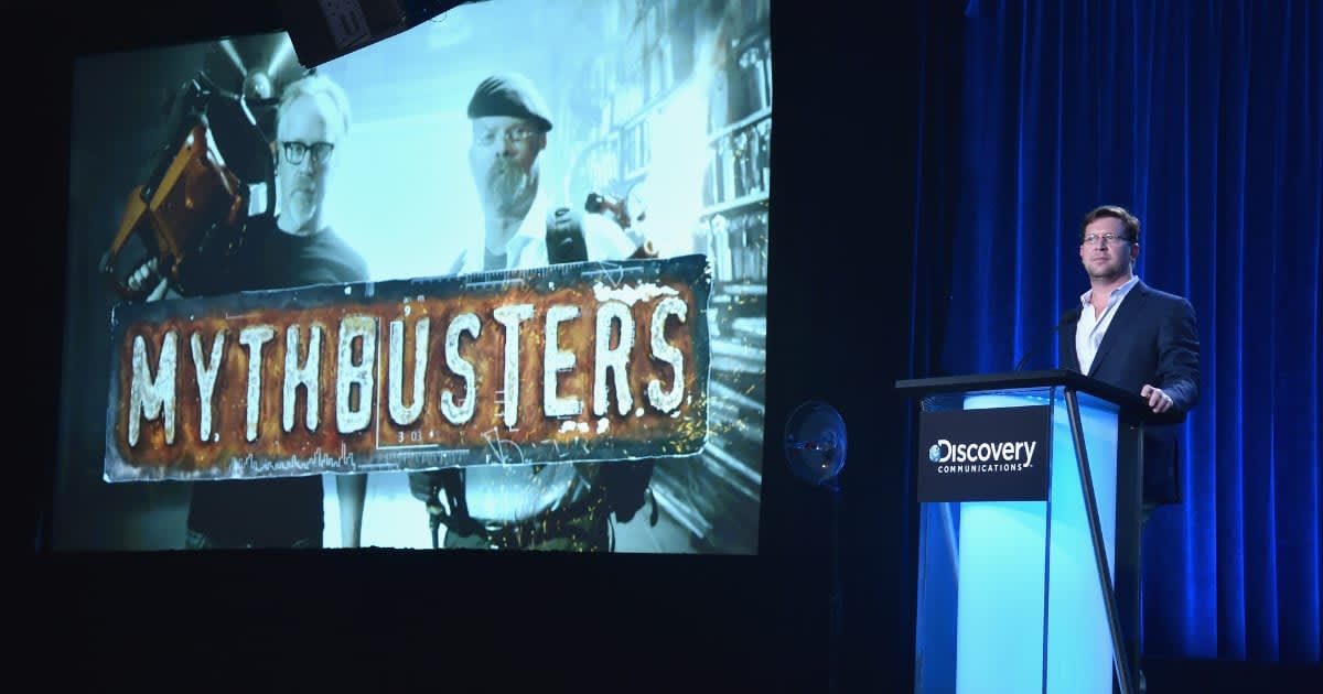 Image Source: David Leavy, Senior Executive Vice President and Chief Communications Officer of Discovery Communications speaks onstage during Discovery's 'MythBusters' panel at Discovery Communications TCA Winter 2015 at The Langham Huntington Hotel and Spa on January 8, 2015 in Pasadena, California. (Photo by Alberto E. Rodriguez/Getty Images for Discovery Communications)