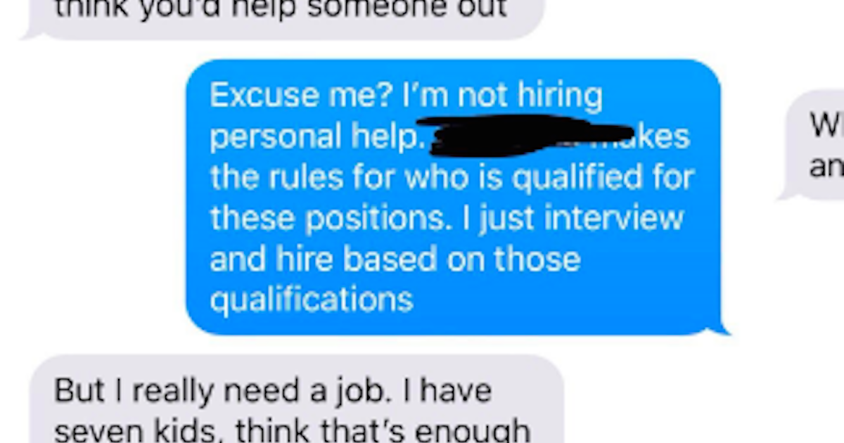 Woman with no qualifications tries to apply for nursing job, then completely loses her sh*t.